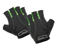 Велоперчатки Skoda Cycling Gloves, Black/Green